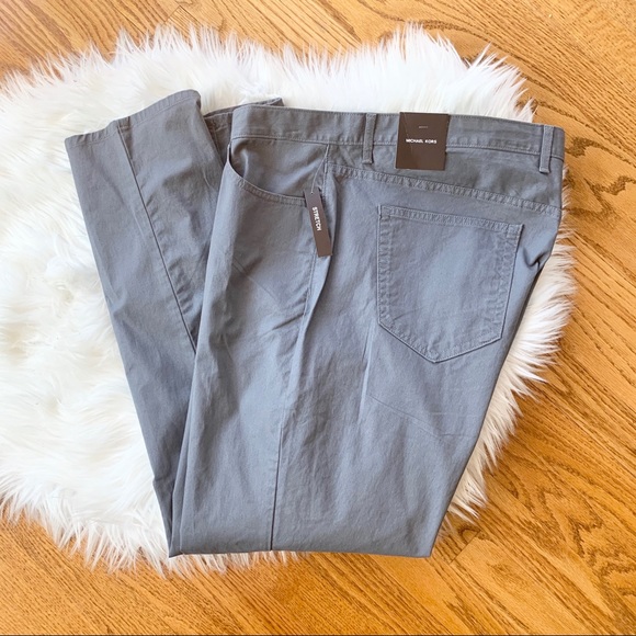 MICHAEL KORS Mend Parker Slim-Fit Stretch-Twill Pants 40x32 - Picture 2 of 8